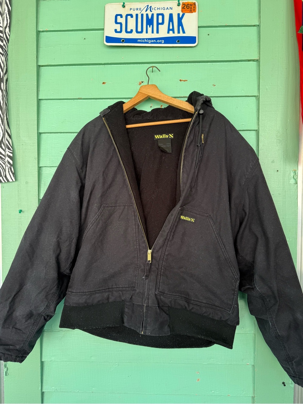 Vintage Walls Black Insulated Workman’s Jacket